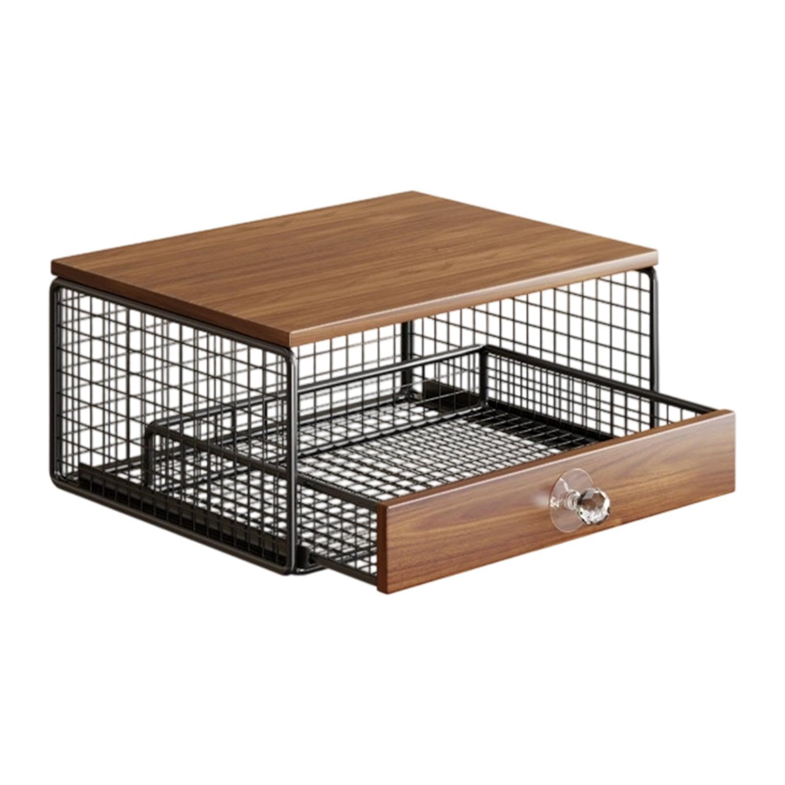 MagiDeal Cassetto per capsule di caffè Porta capsule di caffè espresso scorrevole Salvaspazio Organizzatore per riporre di per scrivania Piano di lavoro della, Nero