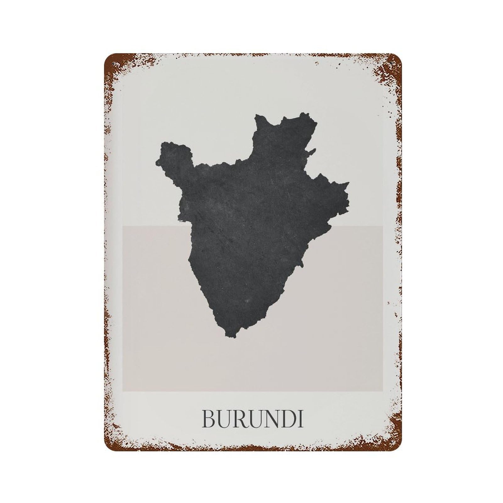 xiaoxiaoshen Burundi Map Minimalist Boho Decor For Home Or Gift (2) Wall Decor Art Metal Tin Poster Modern Home Decor Art Home Bar Shop Decorations Vintage Sign 40x30cm