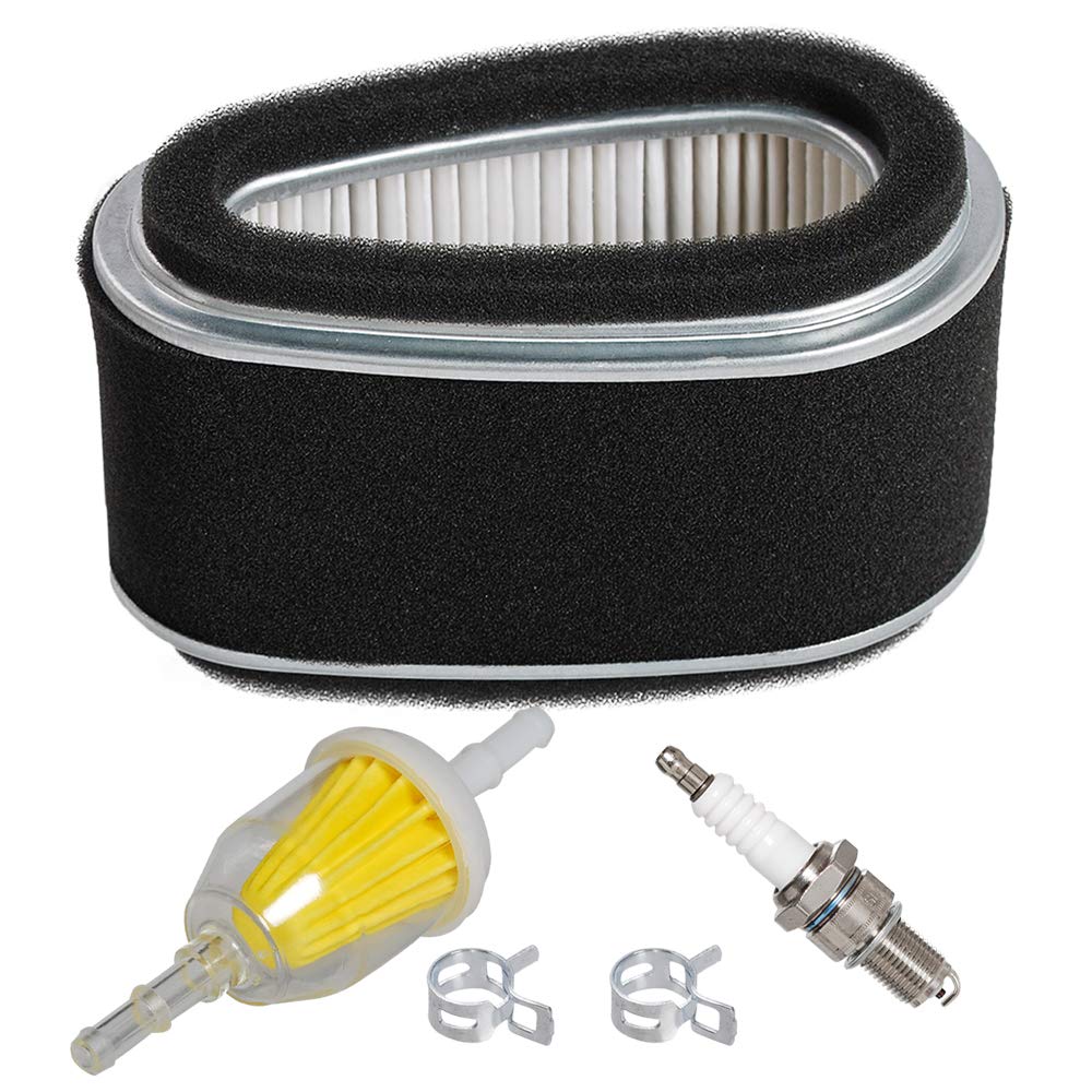 Carkio Air Pre Filter Combo Spark Plug Fuel Filter Tune Up Kit Compatible with John Deere GX70 GX75 RX75 SRX75 RX63 RX73 RX75 RX95 SX75 SX95 130 160 165 Riding Lawn Mower M70284 M70283