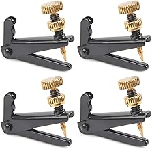 TIMESETL 4Stück Feinstimmer für 3/4-4/4 Geige Violine Metall Saitenfeinstimmer Edles Design in Farbe Schwarz