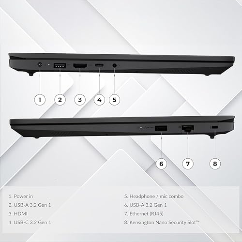 Miniatura 7 de Lenovo Laptop V15 Gen 4, pantalla FHD de 15.6 pulgadas, procesador AMD Ryzen 3 7320U, batería de larga duración, RJ-45, USB-C, HDMI, con paquete