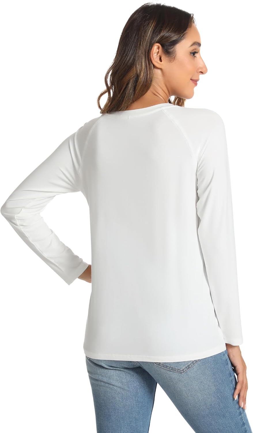 GYS Bamboo Viscose Pajama Tops for Women Long Sleeve Tees Crew Neck Sleep Shirt - Image 2