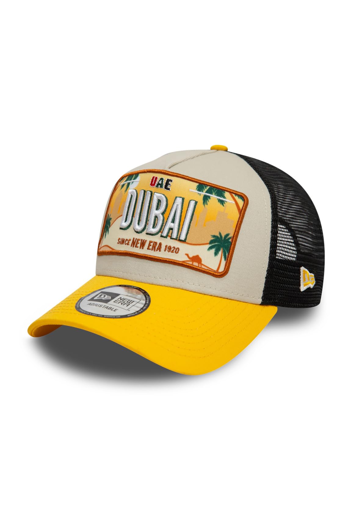 New Era Adult's License Plate Branded Baseball Cap Hat Light Beige
