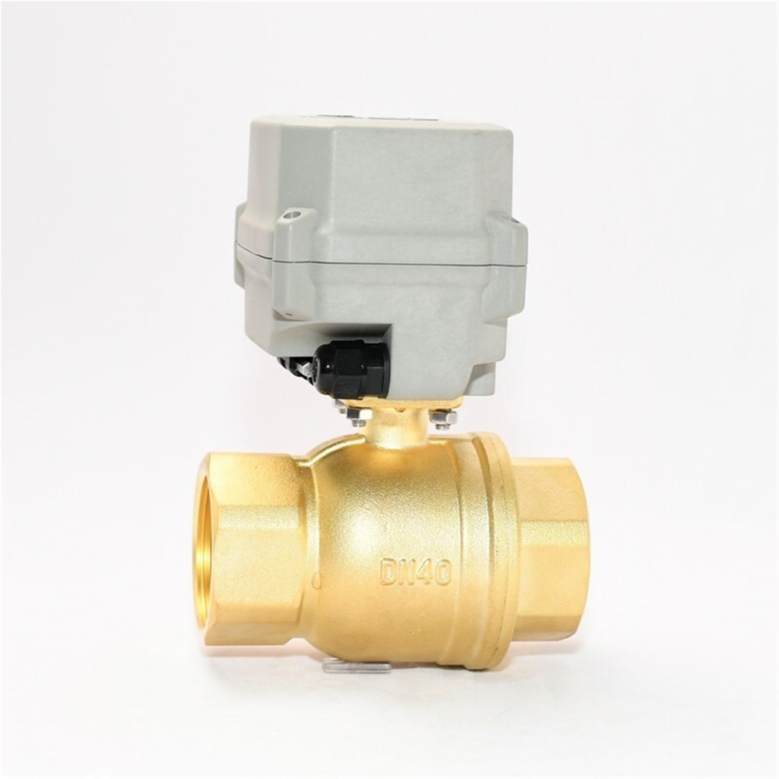 Válvula de Bola eléctrica latón 2 vías DN40 (1-1/2'') | CC 12 V/24 V | BSP/TNP | con anulación Manual | válvula solenoide(BSP_DC12V_CR501)