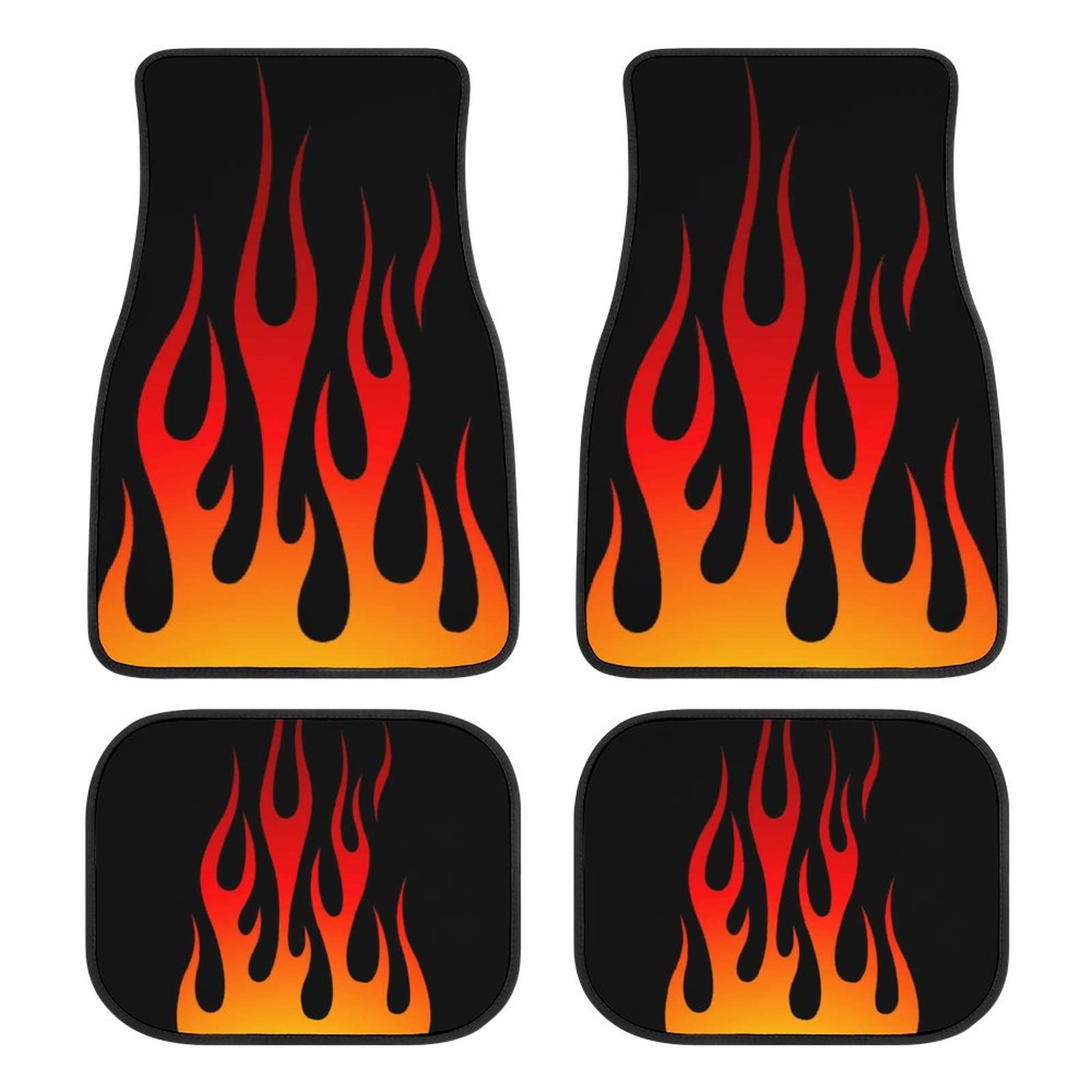 Amazon.com: Retro Traditional Hot Rod Flames 4 Pieces Car Floor