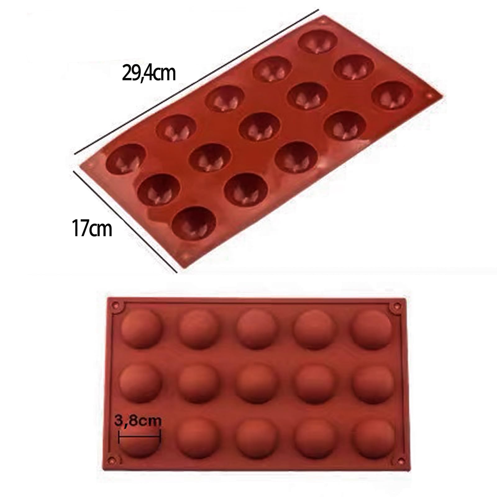 JASSOW Lot De 2 Oules En Silicone En Fore De Boule De Noël - Avec 8