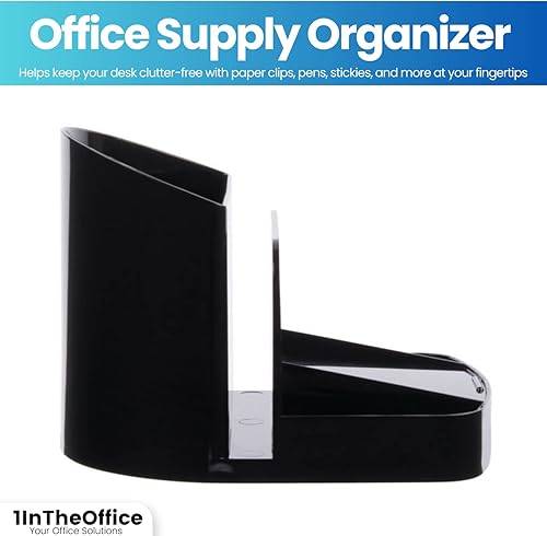 Miniatura 4 de 1InTheOffice Organizador de escritorio de suministros de oficina, organizador de almacenamiento de escritorio de plástico multifuncional, 6