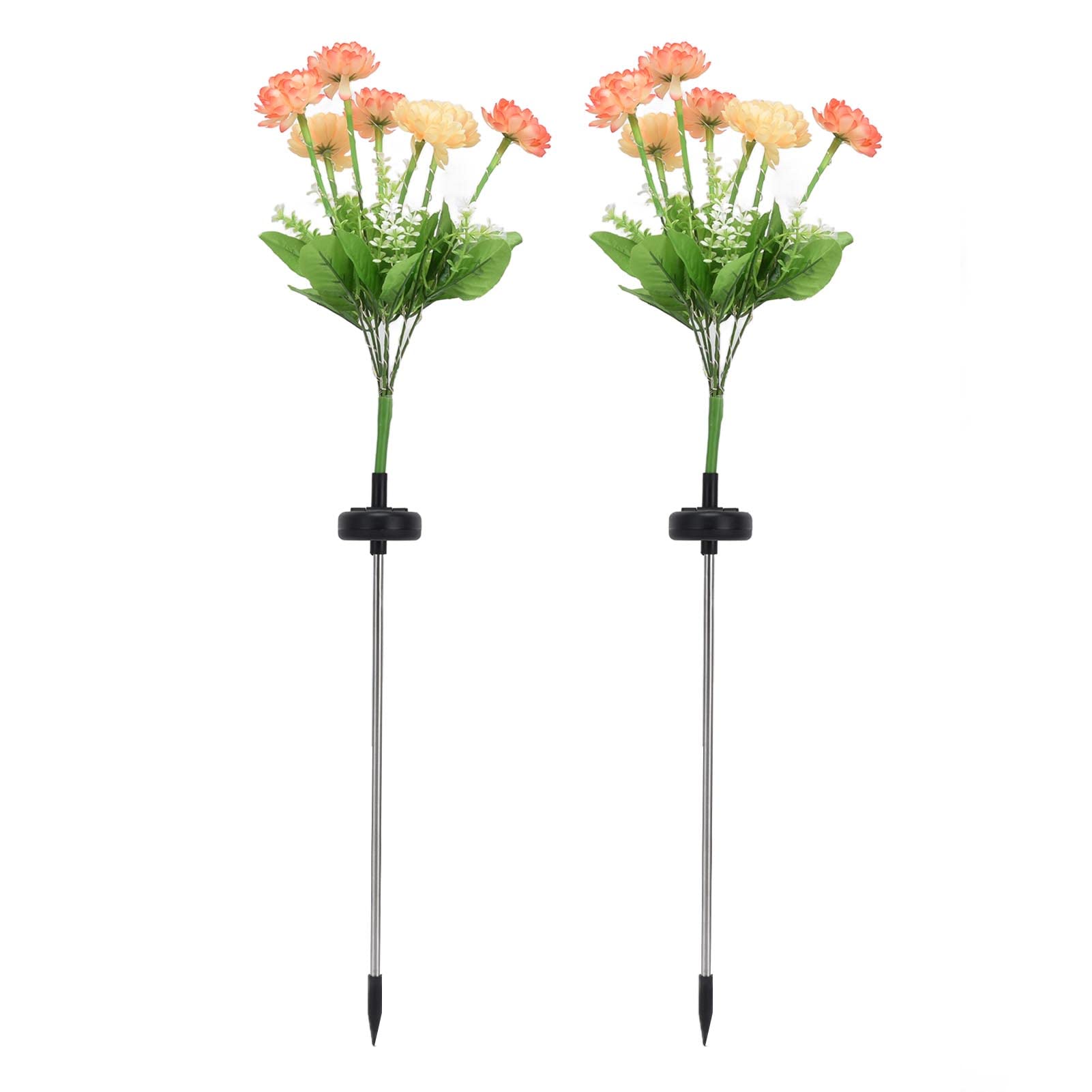 Amazon.co.jp: 2 個ソーラーガーデンライト LED ソーラーフラワー