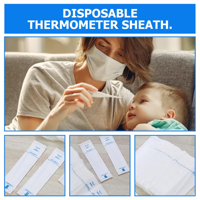 ARTIBETTER Disposable Probe Sleeves 200 Count Pe Tip Covers for Digital Accurate Temperature Reading Hygiene Protection for Home Use