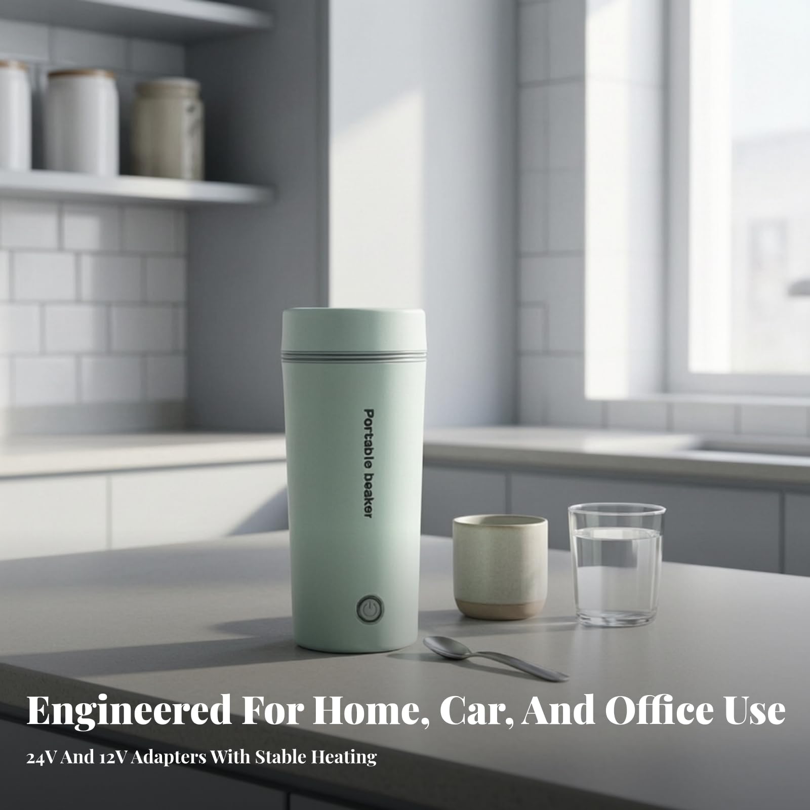 reisetauglich Elektrischer Becher, Style to 4, Weiß
