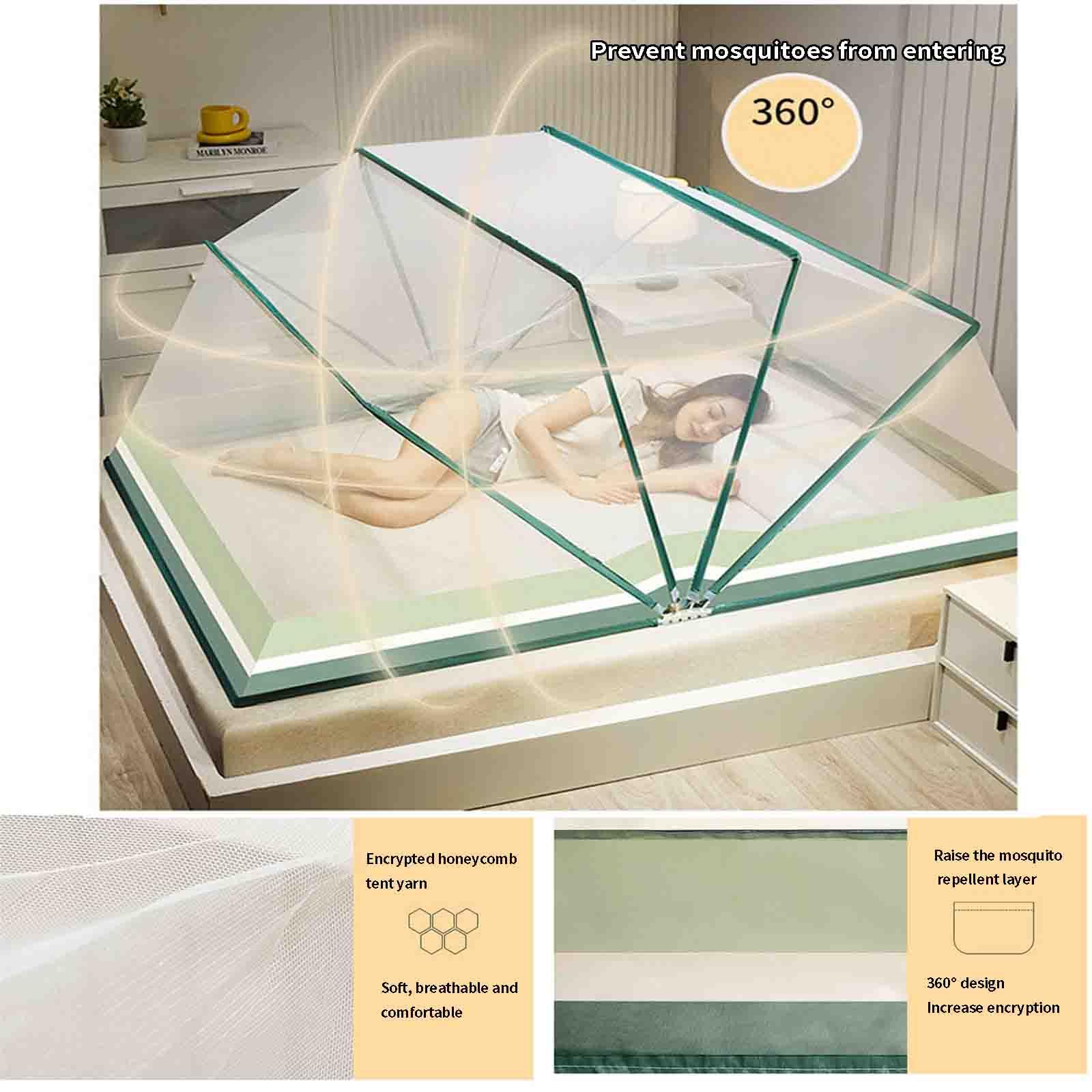 JUSHZ Moskitonetz Reise Doppelbett Reisebett Faltbar Mückennetz Bett Mosquito Net Outdoor Fliegennetz Verschlüsseltes Netzgarn Stabiler Langlebiger Metallständer Stummschaltung (pink,135x190x90cm)