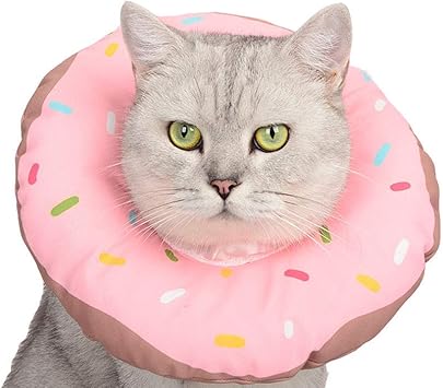 Amazon Marushin かわいい ソフト ドーナツ エリザベスカラー やわらかい 着けたまま寝れます 犬 猫 傷舐め 防止 人気 ピンク L Marushin エリザベスカラー 通販