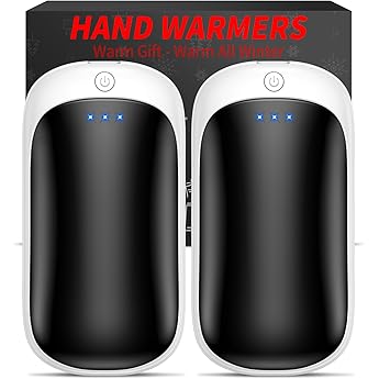 2 Pack Hand Warmer Rechargeable, Magnetic Twins Electric Hand Warmer, Reusable Type-C USB Handwarmer, Portable Hand Warmer 8000mAh, Great for Outdoor Sports, Hunting, Camping, Golf, Warm Gifts
