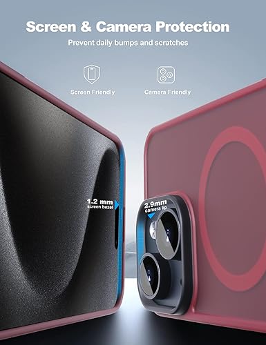 Miniatura 4 de Tigowos Funda magnética para iPhone 15 compatible con MagSafe de 15 pies, resistente a las caídas, anti-amarilleamiento, resistente, a prueba de