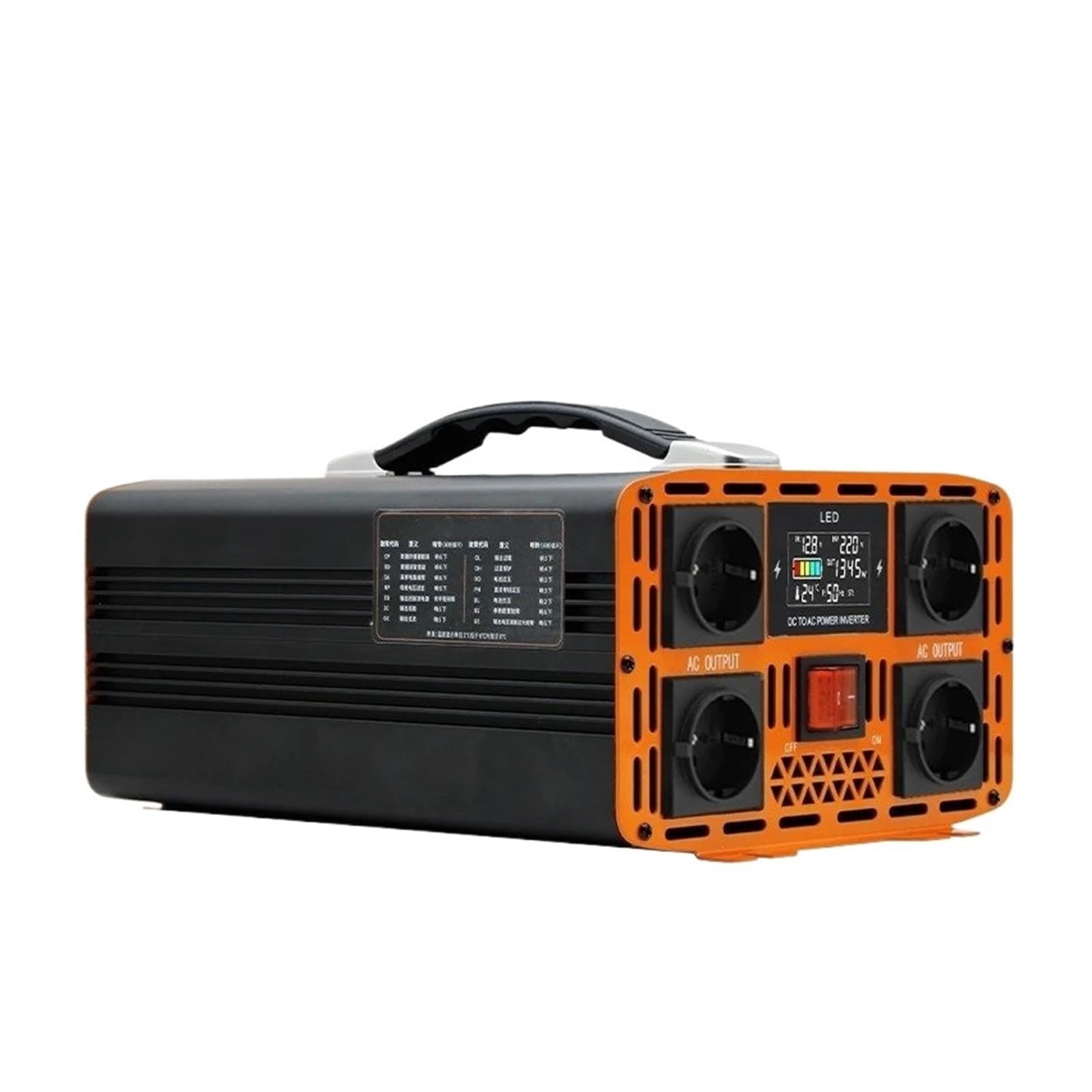 Power Inverter Inversor Corriente Inversor Onda Sinusoidal Pura 7000 W Y 9000 W CC 12 V/24 V A CA 220 V 50 Hz Convertidor para Coche Hogar Y Autocaravana.(9000W 12V)