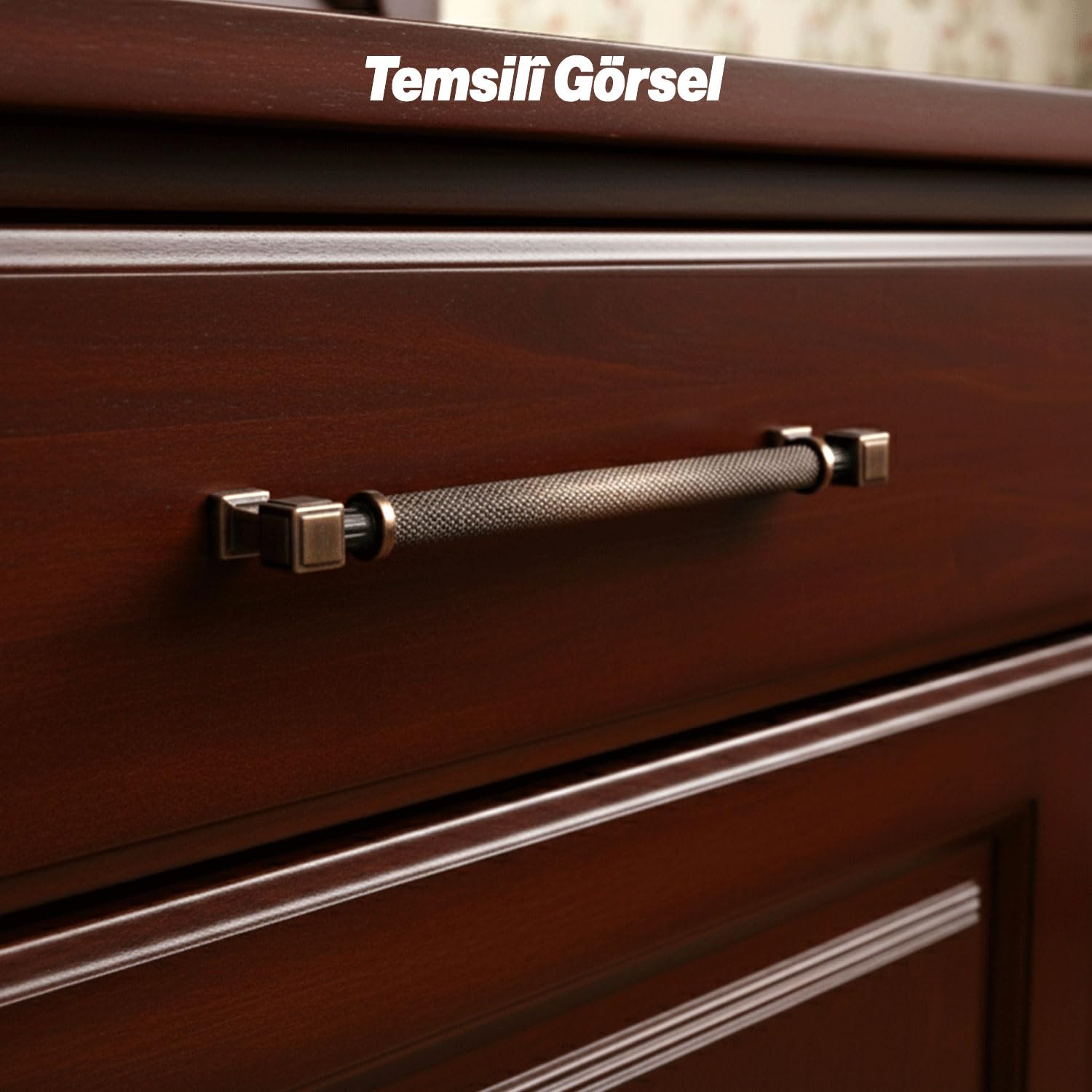 Talas Tırtıklı 128 mm Soft Antik Metal Kulp Mobilya Çekmece Dolap Kapak Kulpu Dayanıklı Kulbu Kulpları