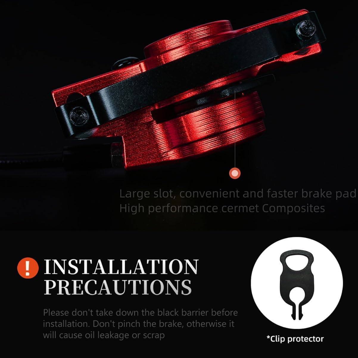 E-Bike 2 Piston Hydraulic Disc Brakes Set Left Front 850mm Right Rear 1570mm Electric Bike Hydraulic Brake for Scooter Aluminum Alloy Lever with 2 PIN Power-Off Sensor