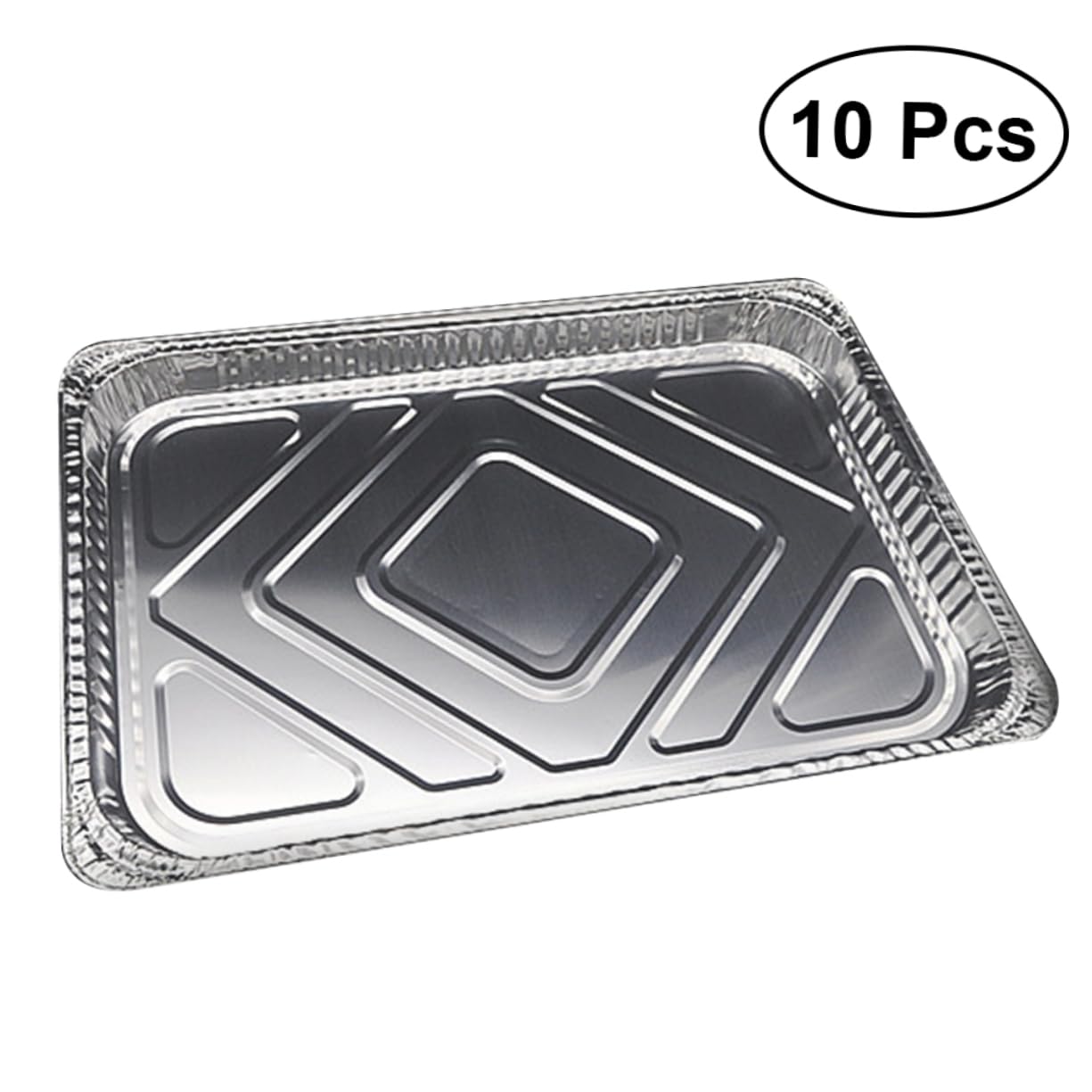 MAGICLULU Vaschetta Alluminio per Barbecue 10 Pezzi Monouso Argento | Raccogli Grasso, Pulizia Semplice, Set da 10, Inserto Usa e Getta per Teglia