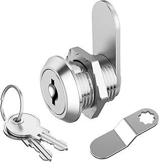 Jayseon 1 Pack Cabinet Locks, Mailbox Lock and Key Secure File Cabinet, 5/8" Cam Lock Keyed Alike Mailbox Lock Replacement for Drawer Toolbox, Zinc Alloy