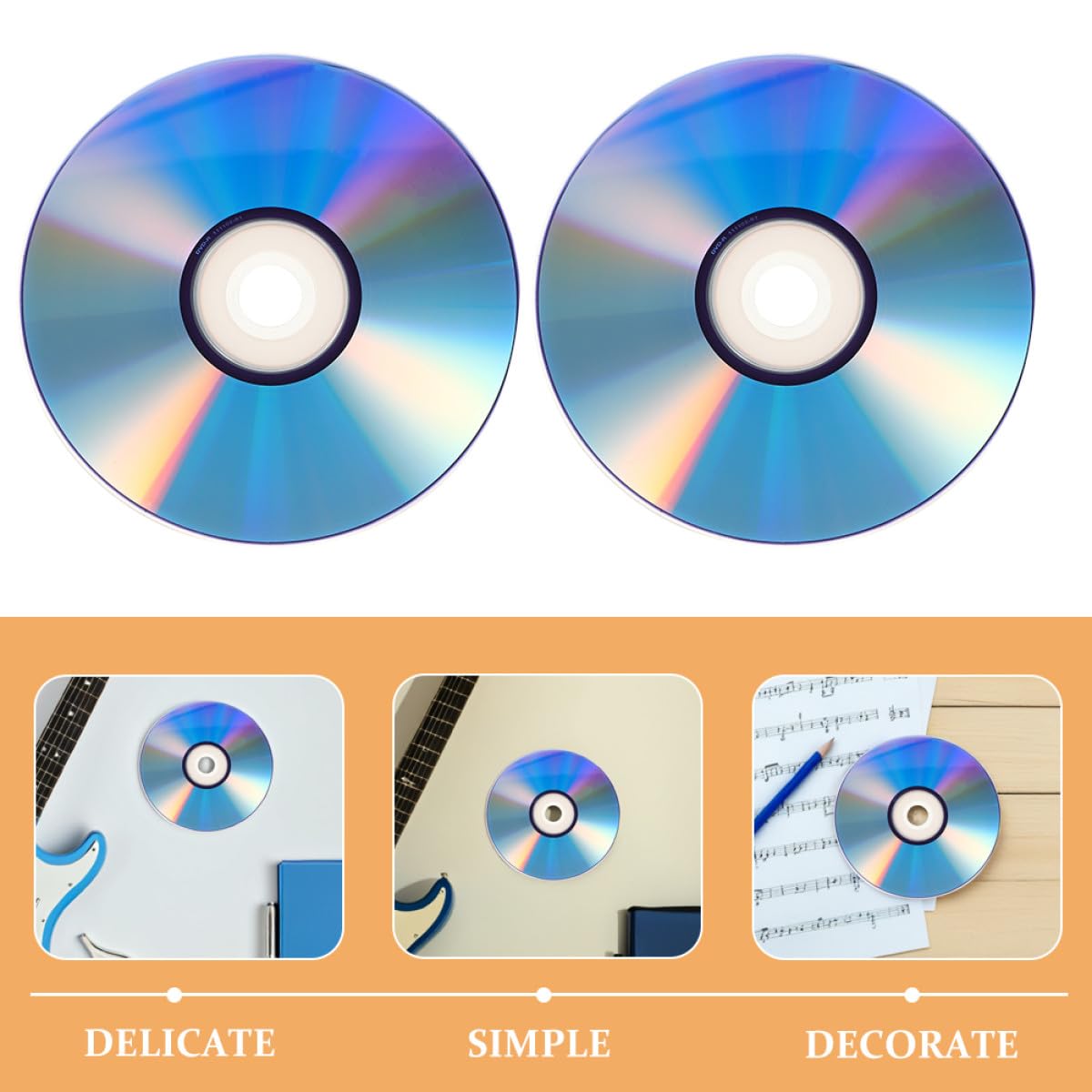 Hemobllo Sets de Disques DVD Vierges Enregistrables Haute Capacité Lot de 2 avec Boîtier Jewel Case en Plastique , pour Enregistrement Audio et Vidéo Professionnelle Bureau