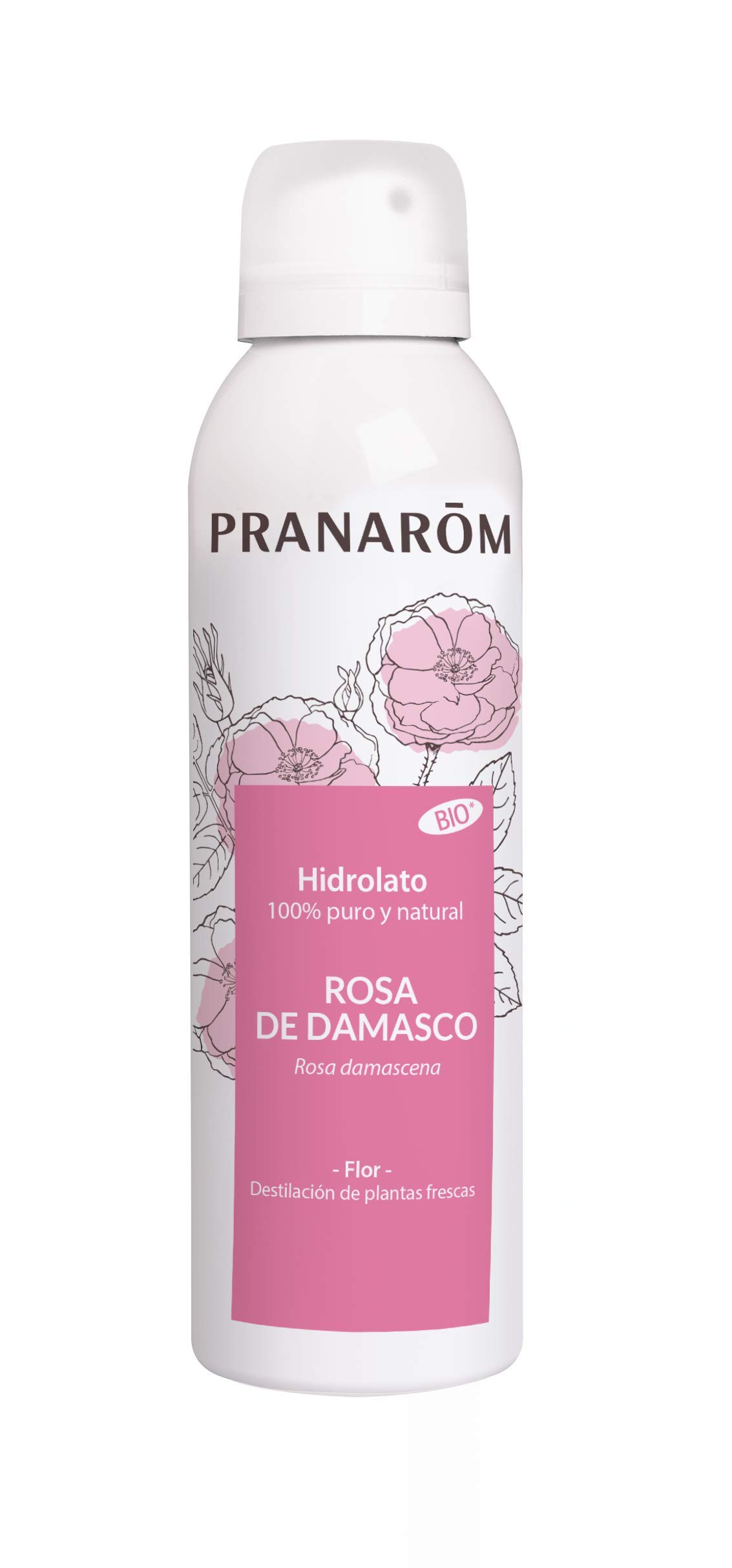 PRANARÔM - Idrolato di Rosa Damascena BIO - Rinvigorente, ravviva la luminosità della pelle - Idrolato 100% Puro e Naturale - 150 ML