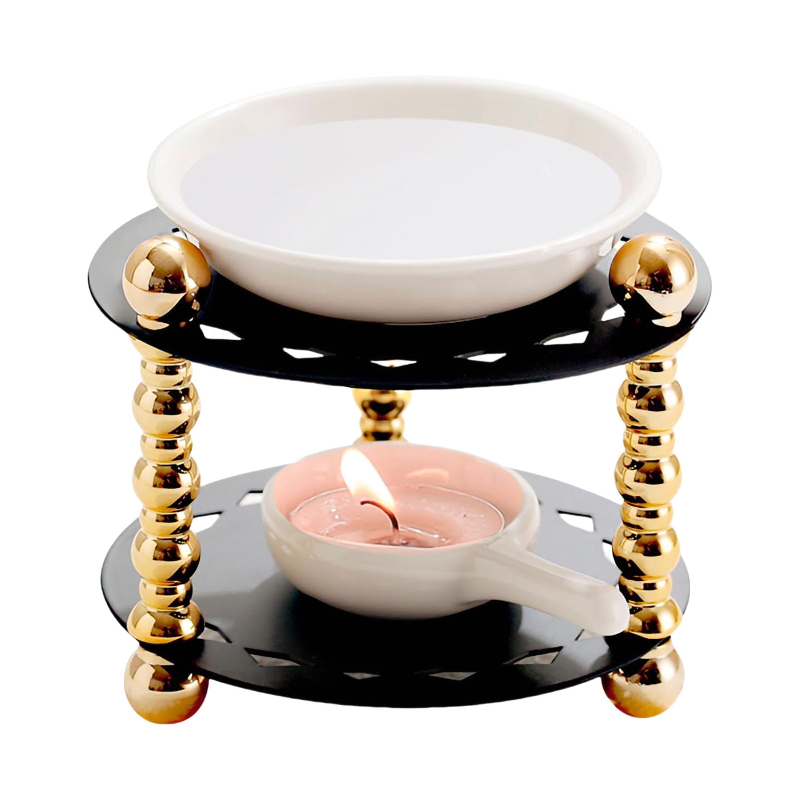 Aromatherapie-Brenner, Teelichtlöffel Aromatherapie-Diffusor for Wohnzimmer oder Schlafzimmer Wohnzimmer-Düfte Diffusor(Black)