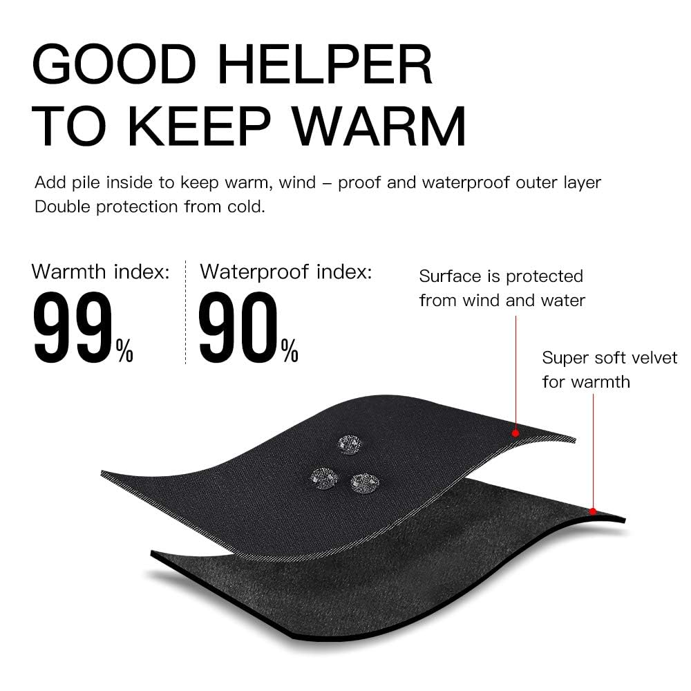 FUFRE Freezer Thermo Handschuhe, Thermohandschuhe Winter Herren Mit Wasserabweisender Beschichtung Und Touchscreen-Funktion, Ideal Für Outdoor-Arbeiten, Laufen Und Radfahren Fashion