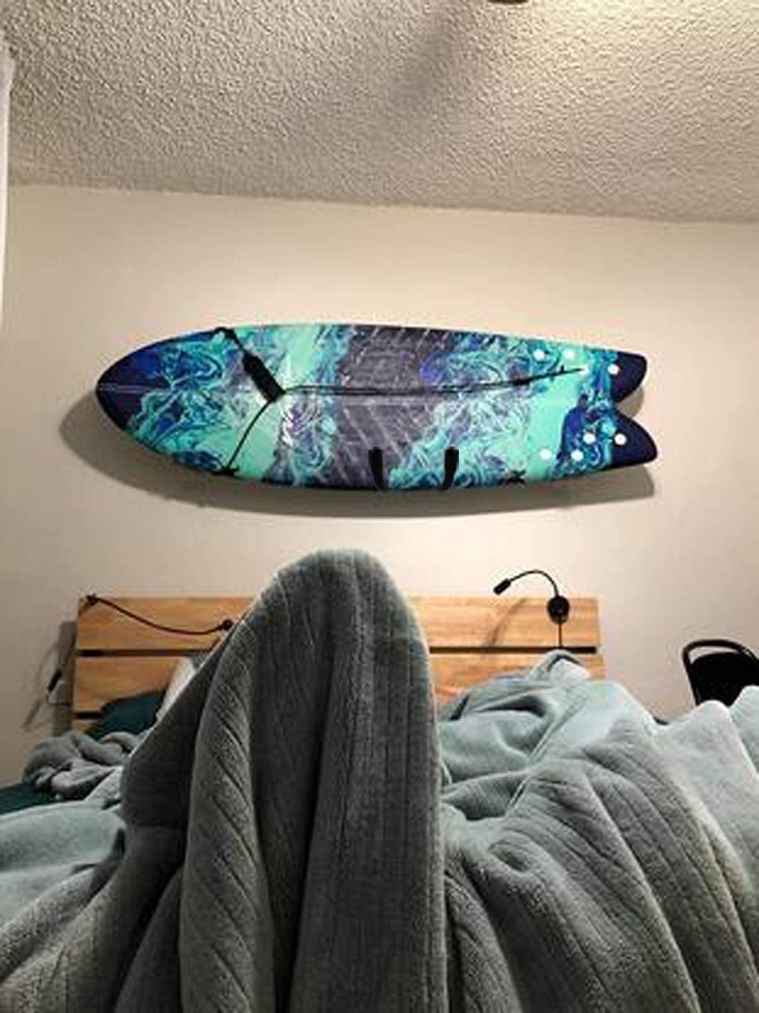 Estante de almacenamiento grande para tablas de surf, soporte de pared ajustable para el hogar, para almacenamiento de esquí y snowboard, no más de 20 libras (10 kg),W/Hardware