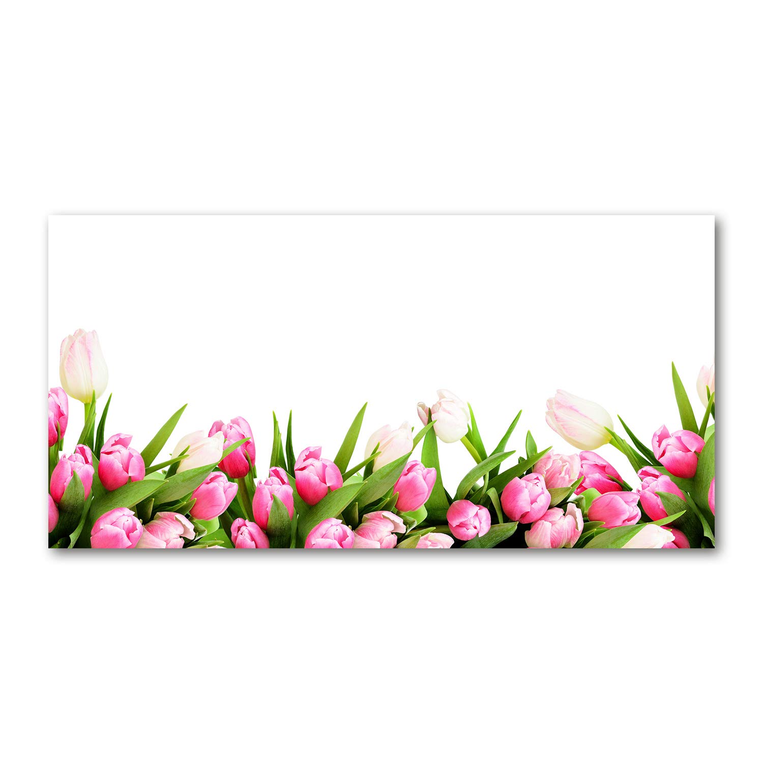 Image verre acrylique tulipes roses pour illuminer votre salon moderne Tulup