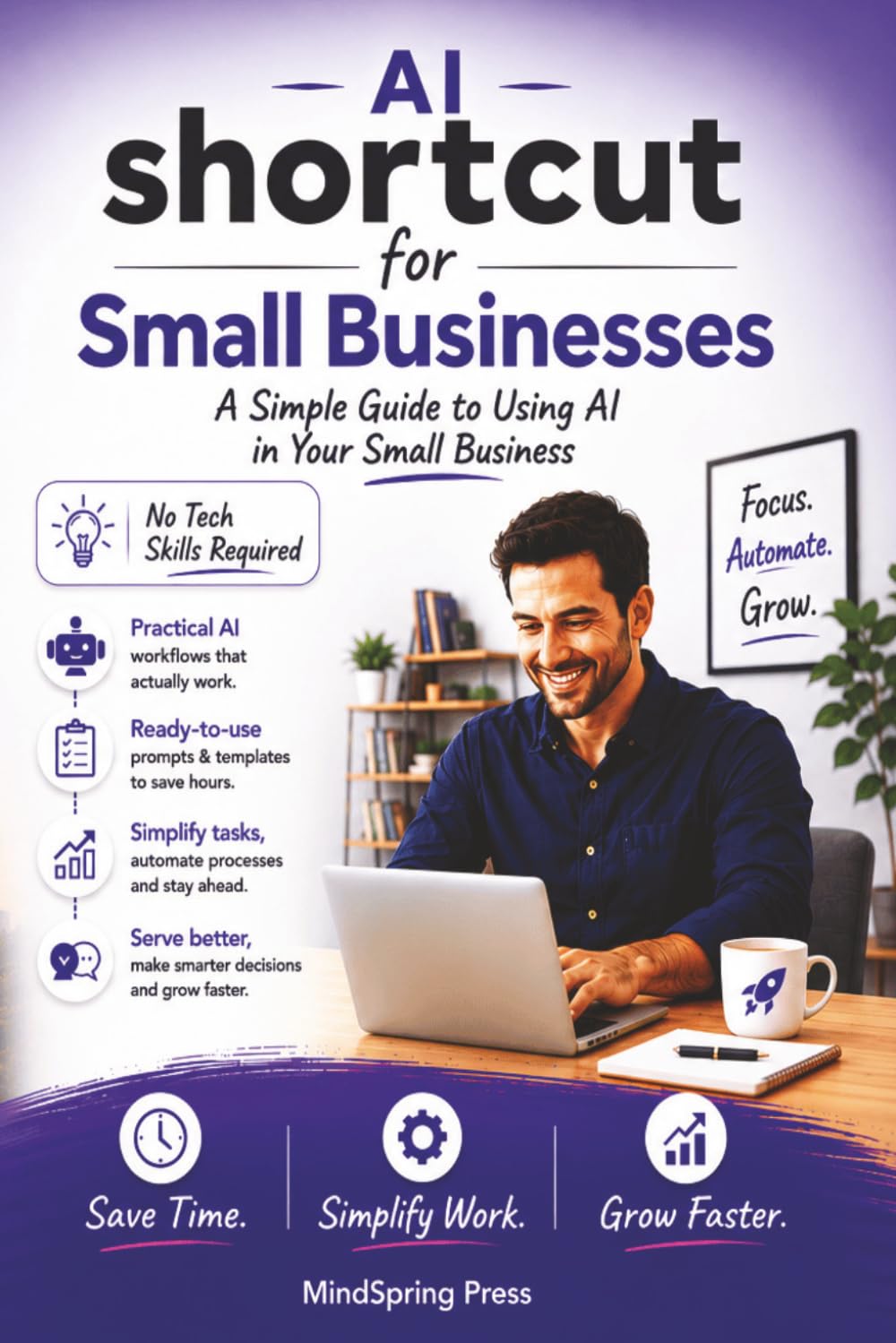 AI Shortcut for Small Businesses: A Simple Guide to Using AI in Your Small Business: Save Time, Simplify Work, Automate Tasks, and Grow Faster Without Technical Skills
