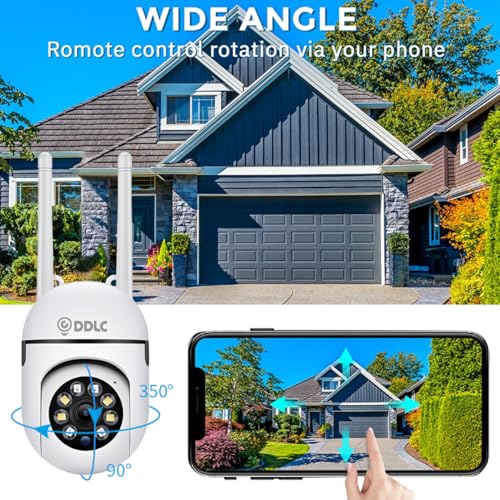 Image of DDLC 4MP WiFi Mini PTZ Home Security Camera | Full HD 1080P | Color Night Vision | Motion Detection | Two-Way Audio | Wireless CCTV Camera for Home Outdoor with Mobile App V380 Pro (Mini Ptz Camera)