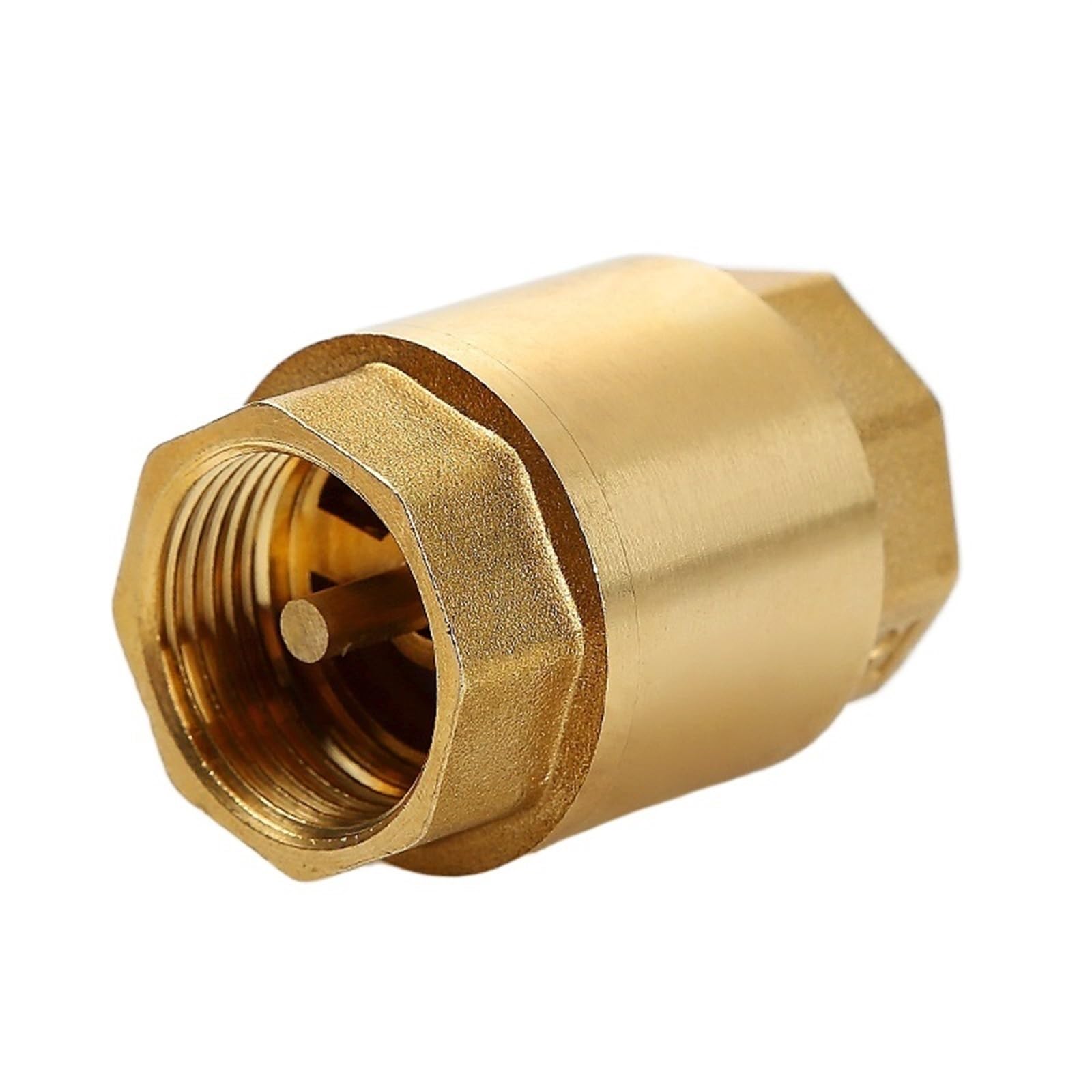 JNVFTCUX 1pc DN15/DN20/DN25 NPT Brass Thread In-Line Spring Check Valve 25mm Diameter 200WOG For Water Control(0.75 Inch)