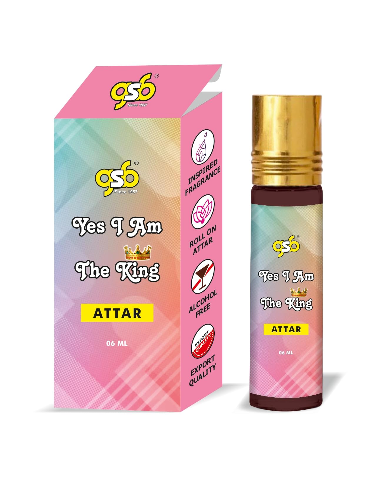 GSB Yes I am The King Attar Inspired From Geparle King | Clone Fragrance | Designer Perfume Roll On | Alcohol Free | Long Lasting | Undiluted | Unisex | 6 ml
