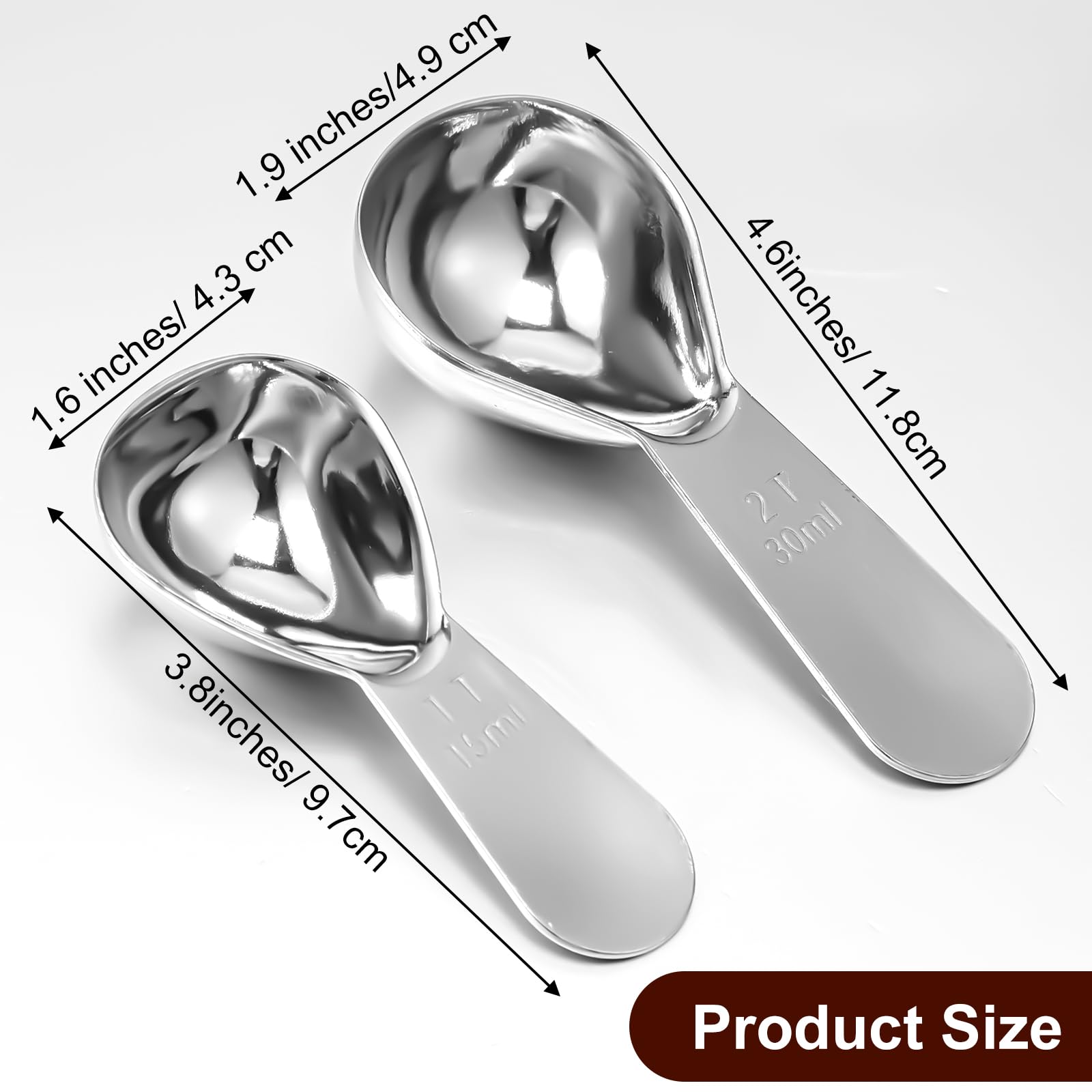 3-tlg Kaffeelöffel Set Edelstahl | 15,5cm Dosierlöffel Für Kaffee, Zucker & Gewürze