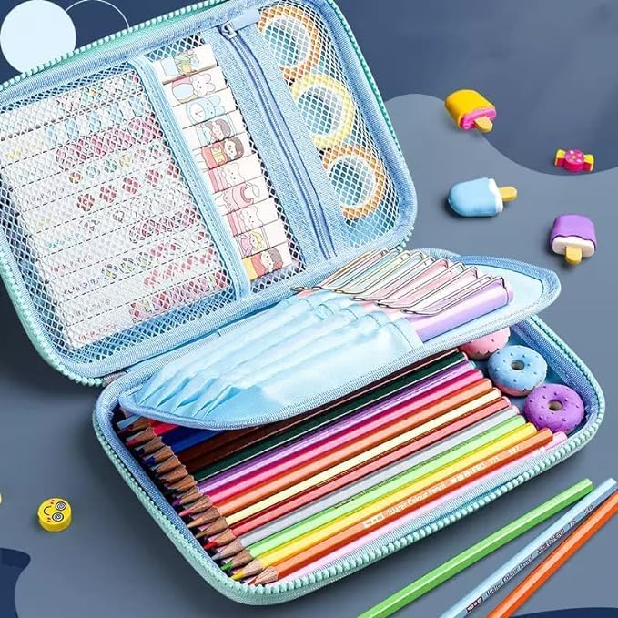 Image of Cartoon Theme Pencil Case - 3D EVA Pencil Pouch, Multipurpose Zipper Pencil Case for Kids, Pen and Pencil Bag for School Kids, Girls, Stationery Storage Box (Big Lucky Pouch)