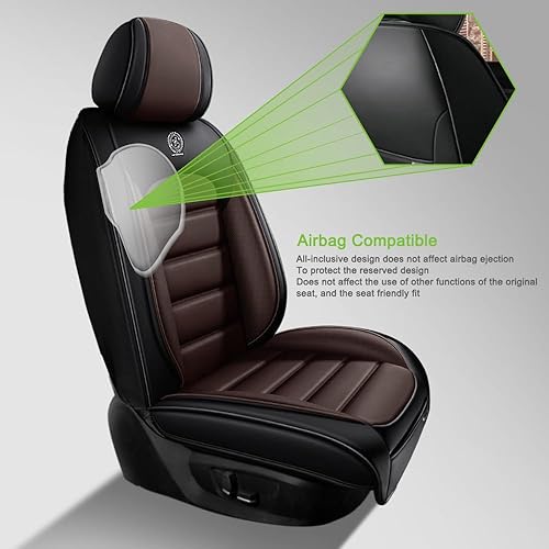 Miniatura 5 de Fundas de asiento para GMC Canyon 2004-2024, 2 fundas de asiento de automóvil de cuero, fundas protectoras de asiento impermeables, fundas de