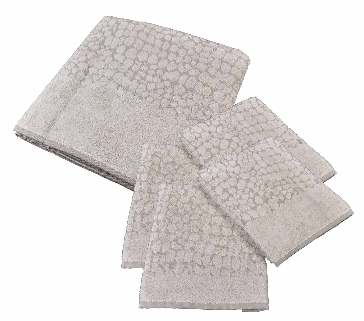 Casatessile Giungla Set 5 pz. Bagno in Spugna Set Asciugamani Bagno in Cotone