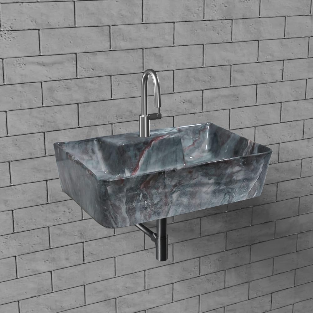 Designer Ceramic Wash Basin - Wall Hung Sink -16