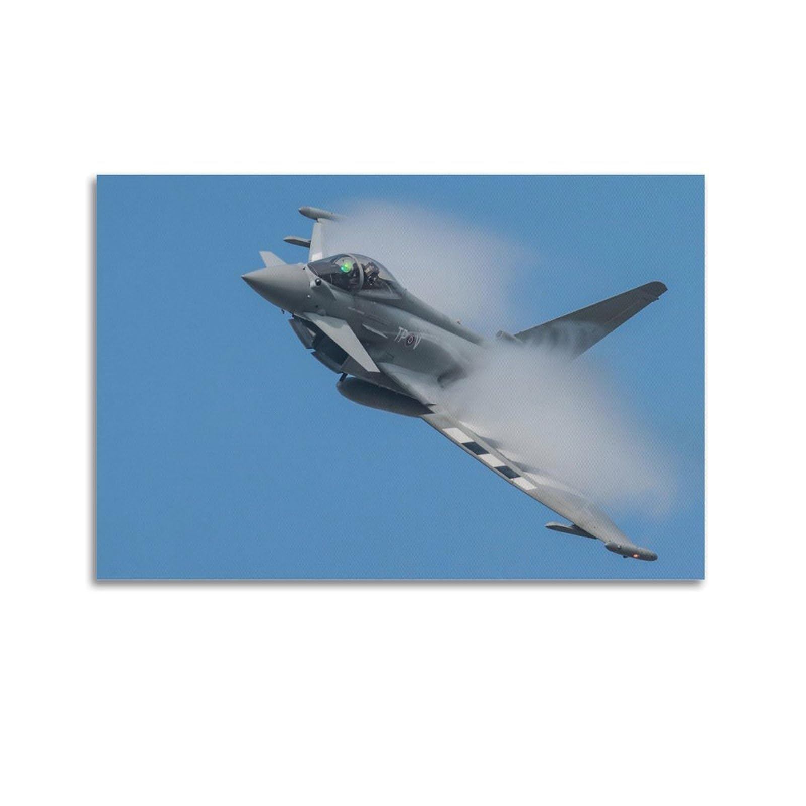 Fqcyn Unframe-Style Military Jet Fighter Poster Eurofighter Typhoon Multipurpose Aircraft Poster Decorative Painting Canvas Wall Art Picture Print Modern Family Bedroom Decor 24X36inch(60X90cm)