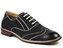 Men's Wing Tip Brogue Dress Shoes Modern Denim Friendly Block Heel 19270
