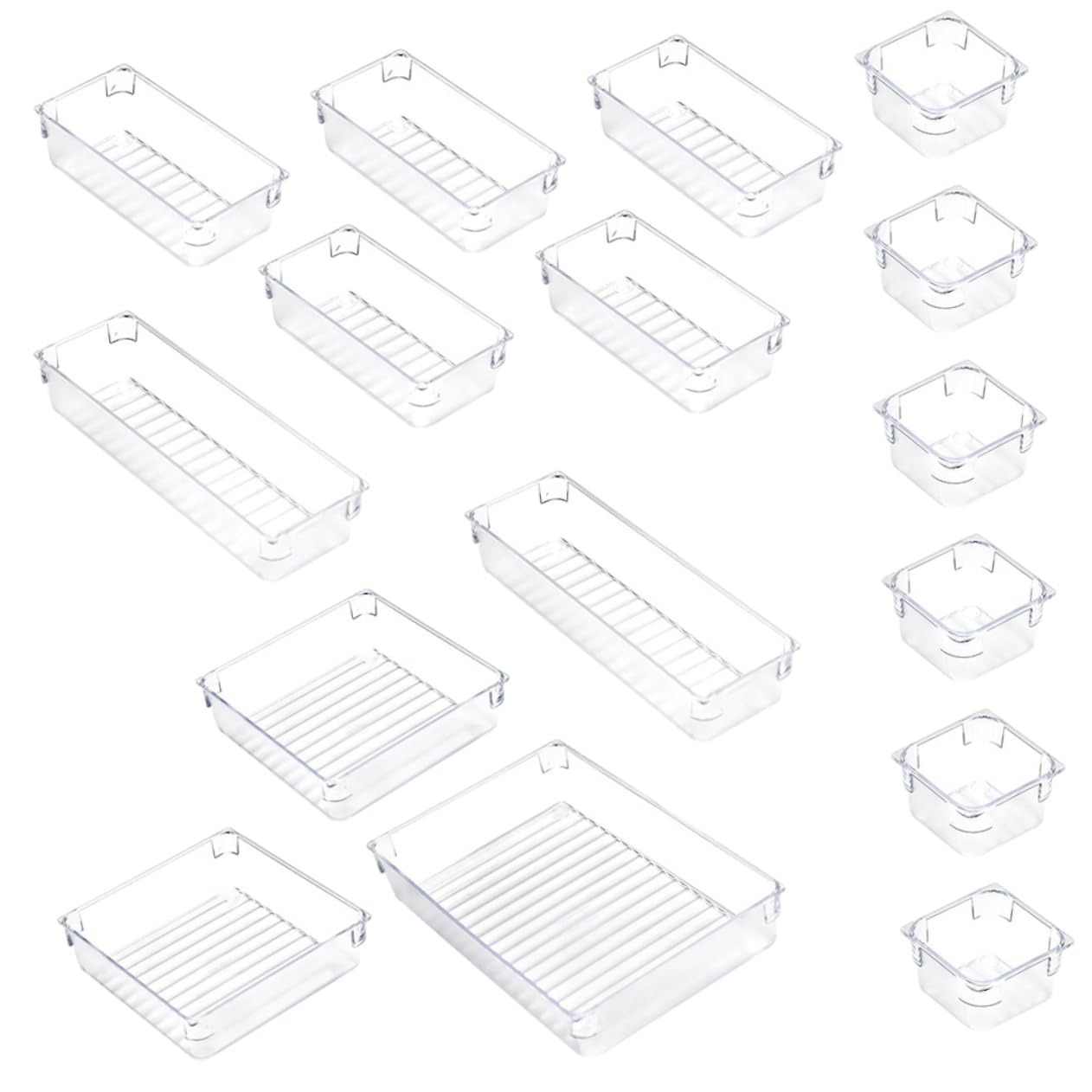 Cajas de almacenamiento para organizadores combinados de cubiertos y maquillaje