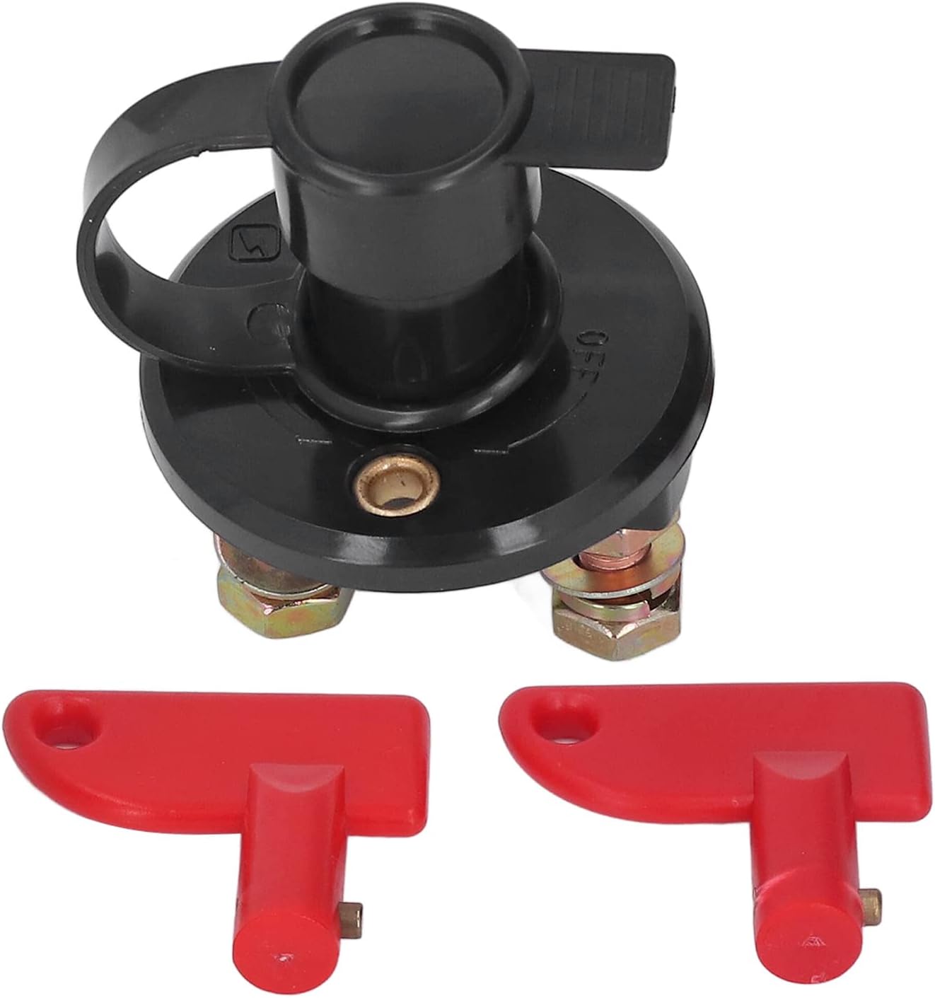 EVTSCAN Battery Disconnect Switch Power Cut Off Isolator DC 12V 24V Accessory for Car Boat