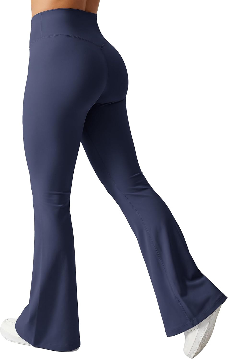 AUROLA Fire Flare Leggings for Women, Crossover High Waisted Yoga Pants Tummy Control Wide Leg Bootcut Leggings