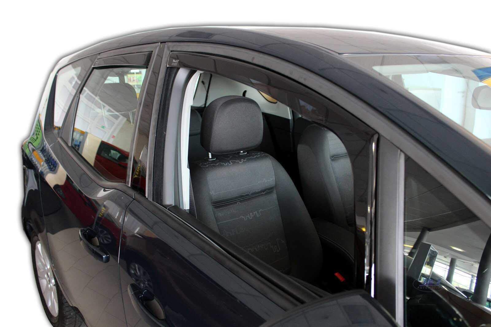 J&J AUTOMOTIVE Windabweiser passend für Opel Meriva 5-Türer 2010-2017 4tlg, Heko Regenabweiser Vorne Hinten Getönt Dunkel Passform