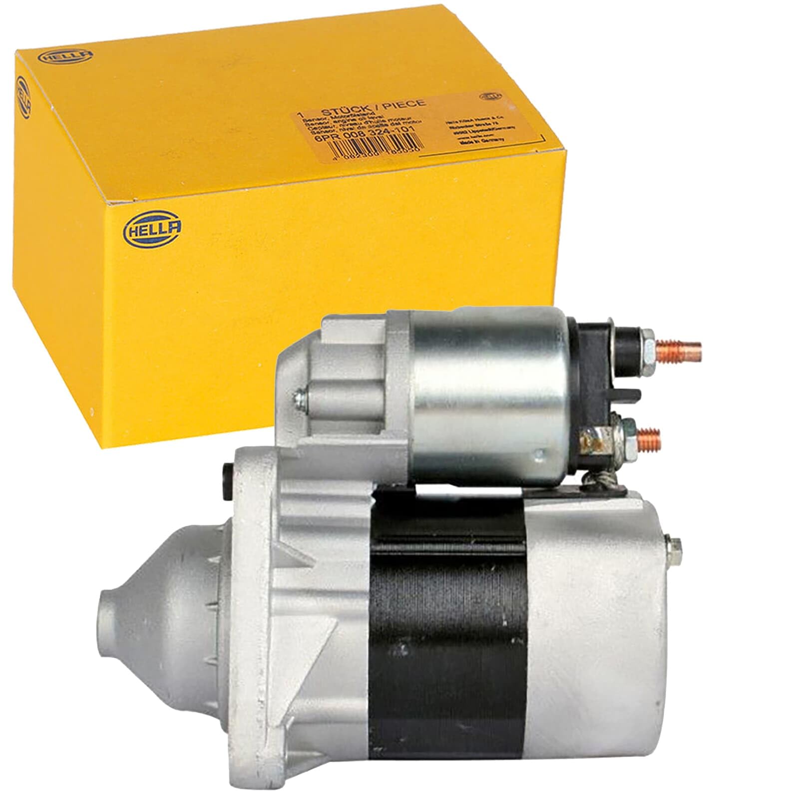 HELLA 8EA 012 526-471 Motorino d'avviamento - 12V - 0.8KW - per es. Fiat 500 (312_) | Compatibile con: ABARTH 500 / 595 / 695, 500C / 595C / 695C, GRANDE PUNTO, ALFA ROMEO MITO, FIAT 500, 500 C, 500L, BRAVO II