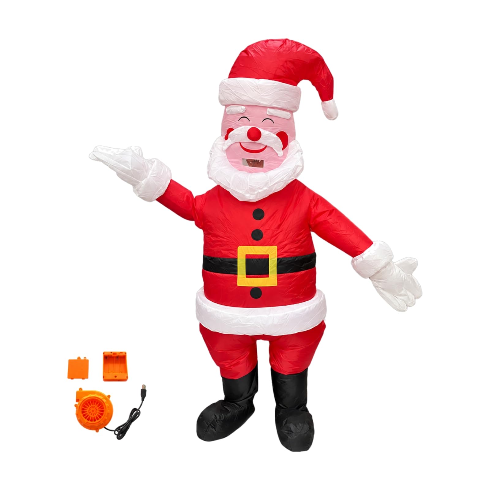 Costume Gonfiabile di Personaggio Natalizio a Corpo Intero Portatile Costume Gonfiabile di Personaggio Natalizio Divertente Vestito Scena