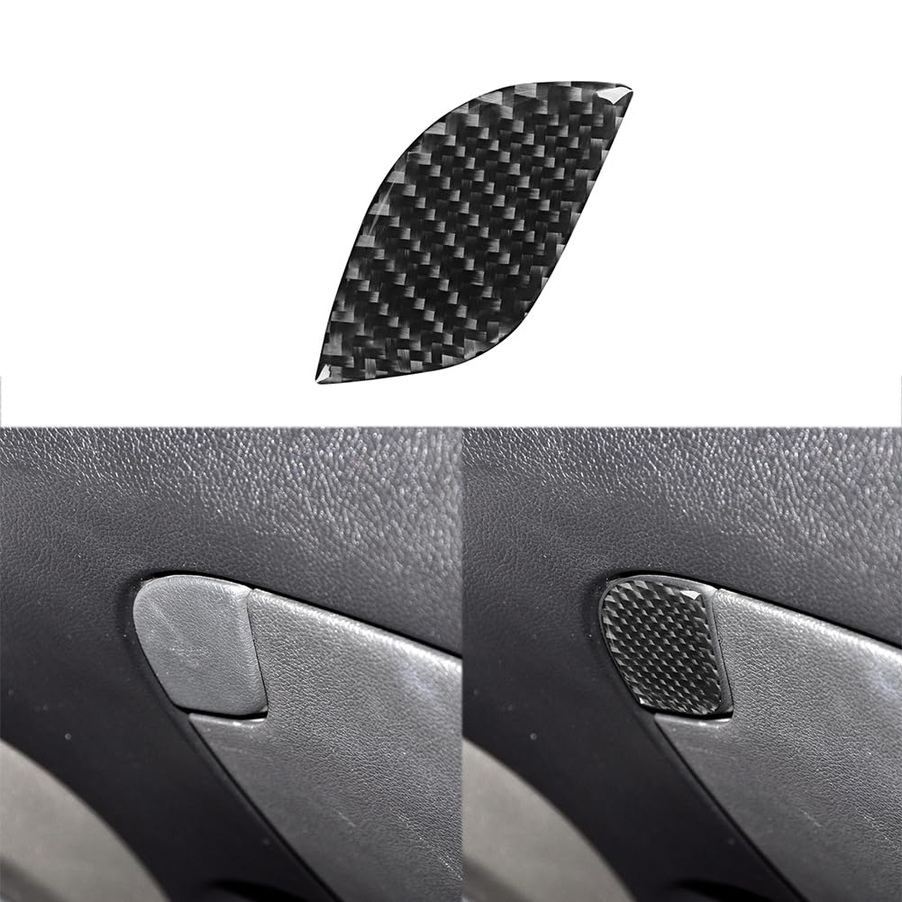 Car Glove Box Handle Panel Sticker Real Carbon Fiber Decal Compatible with Hyundai Veloster 2012 2013 2014 2015 2016 2017 Black Accessories