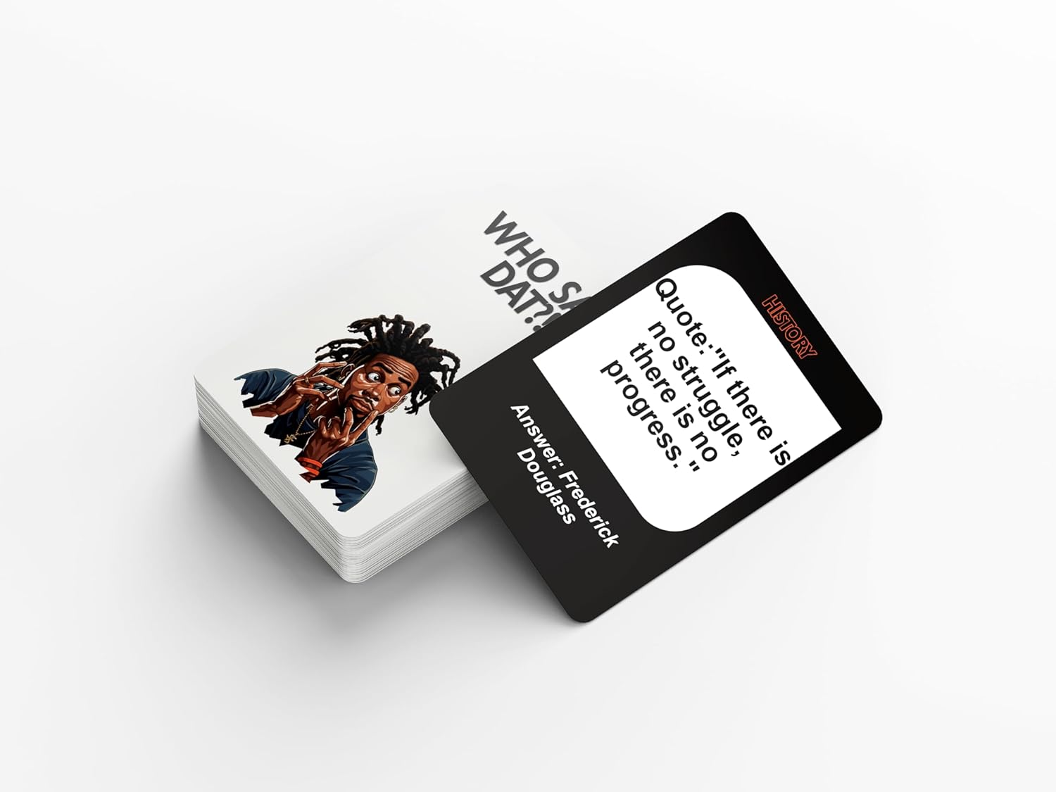 Who Said Dat Game: Immerse Yourself in the World of Urban Quotes with 100 Cards Showcasing the Vibrancy of Black Culture. Experience Engaging and Thought-Provoking Party Fun like Never Before!
