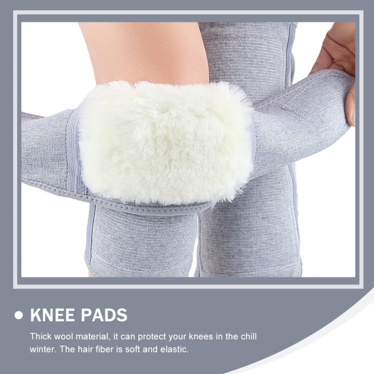Genouillère en Laine Mérinos avec Maintien en Latex et Isolation Thermique, Conçue pour Travail en Plein Air et Pratique Sportive
