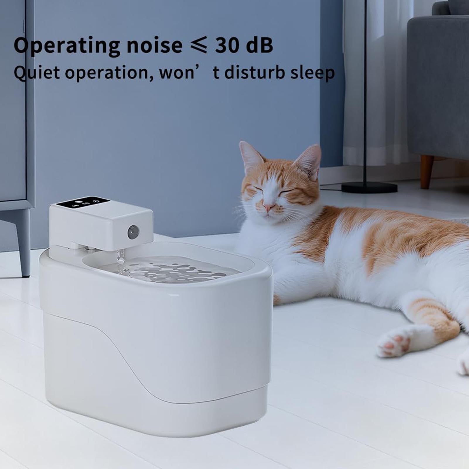 Fuente de Agua Automática para Gatos Dispensador de Bebida Inalámbrico de 2 | Fuente de Agua Recargable para Mascotas para Animal Pequeño Animal Pequeño de Interior en el Suelo